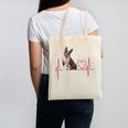 Heartbeat Boston Terrier Dog Canvas Tote Bag, trending gift