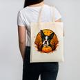 Pumpkin Boston Terrier Costume On Boston Terrier Halloween Canvas Tote Bag, Boston Terrier Halloween Gifts, trending gift