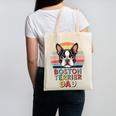 Retro Boston Terrier Dad Canvas Tote Bag, Couple Gifts, Boston Terrier Dad Gifts, trending gift
