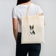 Ugly Xmas Sweater Style Boston Terrier Reindeer Christmas Canvas Tote Bag, Boston Terrier Christmas Gifts, trending gift