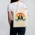 Vintage Boston Terrier Dad Dog Lovers Father's Day Tee Canvas Tote Bag, Couple Gifts, Boston Terrier Dad Gifts, trending gift