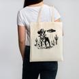 Vintage Boston Terrier UFO Western Wild West Dog Mom Dad Canvas Tote Bag, Couple Gifts, Mom Gifts, Boston Terrier Dad Gifts, Boston Terrier Mom Gifts, trending gift