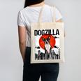 Vintage Japanese Dogzilla Boston Terrier Canvas Tote Bag, trending gift