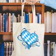 Bavarian Flag As Heart Blue Diamond Bavaria Canvas Tote Bag, funny gift
