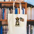 Boston Terrier 4th Of July US American Flag Dog Patriotic Canvas Tote Bag, Patriotic Boston Terrier Tote Bags, American Boston Terrier Tote Bags, Boston Terrier 4th Of July Tote Bags, funny gift