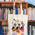 Boston Terrier Dog Christmas Happy Hallothankmas Halloween For Men Women Kids Canvas Tote Bag, Boston Terrier Halloween Tote Bags, Boston Terrier Christmas Tote Bags, funny gift