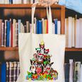 Boston Terrier Dog Christmas Tree Lights Xmas Pajama For Men Women Kids Canvas Tote Bag, Boston Terrier Christmas Tote Bags, funny gift