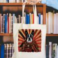 Boston Terrier Dog Japanese Art Samurai Ukiyo-e Canvas Tote Bag, funny gift