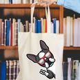 Boston Terrier Dog From Side Boston Bull Canvas Tote Bag, funny gift
