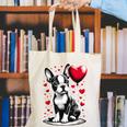 Boston Terrier Dog Valentine's Day Dog Owner Canvas Tote Bag, funny gift