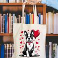 Boston Terrier Dog Valentine's Day Dog Owner Valentine Canvas Tote Bag, funny gift