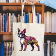 Boston Terrier Floral Dog Lover Vintage Distressed For Men Women Kids Canvas Tote Bag, funny gift