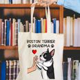 Boston Terrier Grandma Mother's Day Dog Mom Canvas Tote Bag, Boston Terrier Mom Tote Bags, funny gift