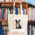 Boston Terrier Groovy World's Best Boston Mom Canvas Tote Bag, Boston Terrier Mom Tote Bags, funny gift
