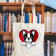 Boston Terrier Heart Cute Puppy Lover Or Dog Owner Canvas Tote Bag, funny gift