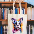 Boston Terrier Lover Pop Art Color Boston Terrier Dog For Men Women Girls Kids Canvas Tote Bag, funny gift