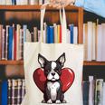 Boston Terrier Mom Dad Bostie Dog Lover Valentines Day Canvas Tote Bag, Boston Terrier Mom Tote Bags, Boston Terrier Dad Tote Bags, funny gift