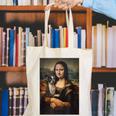 Boston Terrier Mona Lisa Painting Art Dog Mom Dad For Men Women Kids Canvas Tote Bag, Boston Terrier Mom Tote Bags, Boston Terrier Dad Tote Bags, funny gift