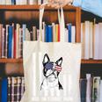 Boston Terrier Papa Cool Dog Lover USA American Flag Men Women Canvas Tote Bag, American Boston Terrier Tote Bags, funny gift