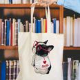 Girls I Heart Mom Love Mama Boston Terrier Dog Lover Canvas Tote Bag, Boston Terrier Mom Tote Bags, funny gift