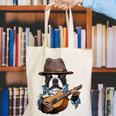 Guitar Shirt Boston Terrier Dog Playing Acoustic Guitar Canvas Tote Bag, funny gift
