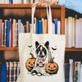 Halloween Boston Terrier Ghost Canvas Tote Bag, Boston Terrier Halloween Tote Bags, Boston Terrier Ghost Tote Bags, funny gift