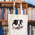 Just a Woman Who Loves Her Boston Terrier Cute Dog Mom Canvas Tote Bag, Boston Terrier Mom Tote Bags, funny gift