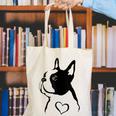 I Love My Boston Terrier Dog With Heart Canvas Tote Bag, funny gift