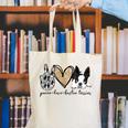 Peace Love Boston Terrier Boston Terrier Lover Dog Mom Canvas Tote Bag, Boston Terrier Mom Tote Bags, funny gift