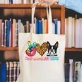 Peace Love Boston Terrier Tie Dye Dog Lover For Men Women Girls Kids Canvas Tote Bag, funny gift