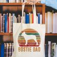 Retro Boston Terrier Dad Dog Owner Pet Bostie Father Canvas Tote Bag, Boston Terrier Dad Tote Bags, funny gift