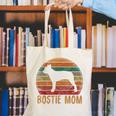 Retro Boston Terrier Mom Dog Mother Pet Bostie Mama Canvas Tote Bag, Boston Terrier Mom Tote Bags, funny gift