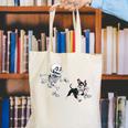 Skeleton Chasing Dog Boston Terrier Halloween Pet Lover Canvas Tote Bag, Boston Terrier Halloween Tote Bags, funny gift