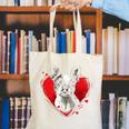 Valentine's Day Boston Terrier Dog Canvas Tote Bag, funny gift