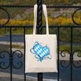 Bavarian Flag As Heart Blue Diamond Bavaria Canvas Tote Bag, funny design