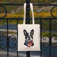 Boston Terrier American Flag Canvas Tote Bag, American Boston Terrier Gifts, funny design