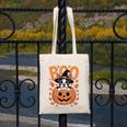 Boston Terrier Costume On Pumpkin Halloween Boston Terrier Canvas Tote Bag, Boston Terrier Halloween Gifts, funny design