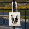 Boston Terrier Cute Puppy Face Dog Lover Pet Owner Canvas Tote Bag, funny design