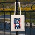 Boston Terrier Dog American USA US Flag Pets Vintage Outfit Canvas Tote Bag, American Boston Terrier Gifts, funny design