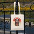 Boston Terrier Dog Japanese Style Samurai Dogs Canvas Tote Bag, funny design