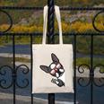 Boston Terrier Dog From Side Boston Bull Canvas Tote Bag, funny design