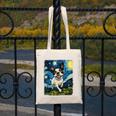 Boston Terrier Dog Starry Night Painting Canvas Tote Bag, funny design