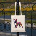 Boston Terrier Floral Dog Lover Vintage Distressed For Men Women Kids Canvas Tote Bag, funny design