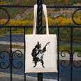 Boston Terrier Guitar Canvas Tote Bag, funny design
