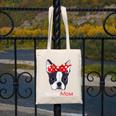 Boston Terrier Mom Bostie Women Girls Canvas Tote Bag, Couple Gifts, Mom Gifts, Boston Terrier Mom Gifts, funny design
