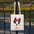 Boston Terrier Mum Dog Woman Idea Canvas Tote Bag, funny design