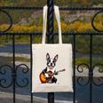 Boston Terrier Playing Guitar Boston Terrier Canvas Tote Bag, funny design