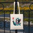 Boston Terrier Selfie Statue Of Liberty 4th Of July American Canvas Tote Bag, American Boston Terrier Gifts, Boston Terrier 4th Of July Gifts, funny design