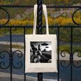 Boston Terrier Graphic Selfie With UFOs Weird Aliens Canvas Tote Bag, funny design
