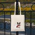 Boston Terrier In The Snow Merry Christmas Winter Canvas Tote Bag, Boston Terrier Christmas Gifts, funny design